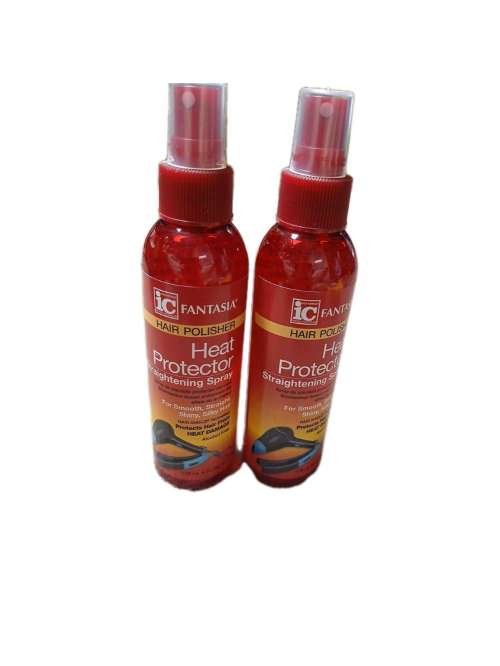 2 Lot Ic FANTASIA Hair Polisher Heat Protector Straightening Spray New 6 Oz - Picture 4 of 4